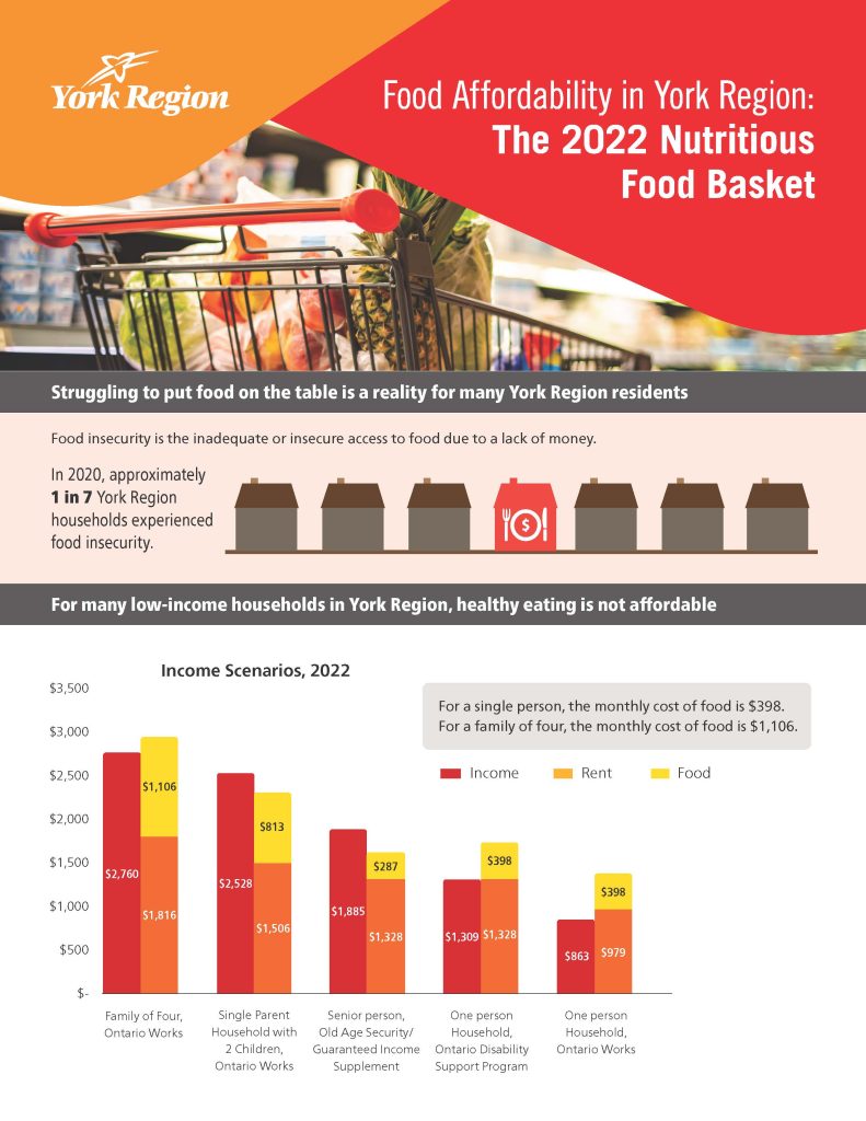Nutritious Food Basket Infographic 2022 Linking Newmarket